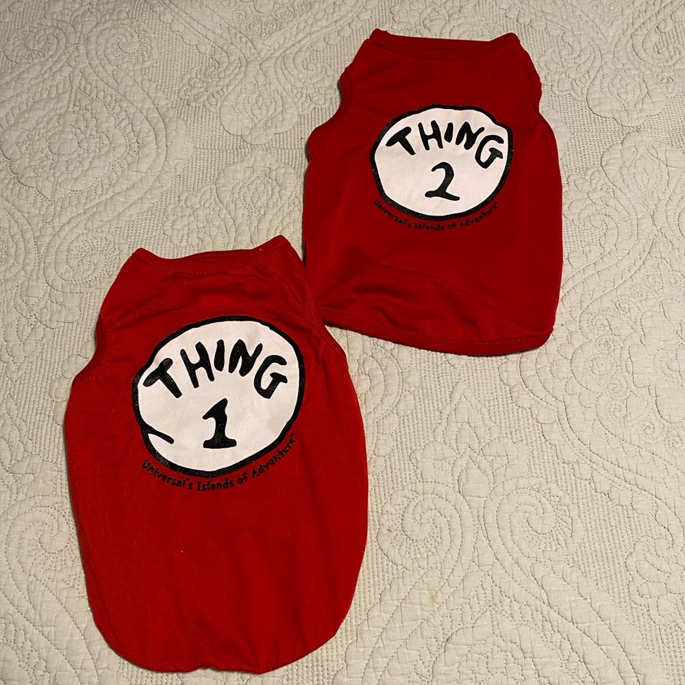 NWT - Thing 1 & Thing 2 shirt for pets (set)